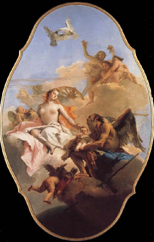 TIEPOLO, Giovanni Domenico An Allegory with Venus and Time oil painting picture